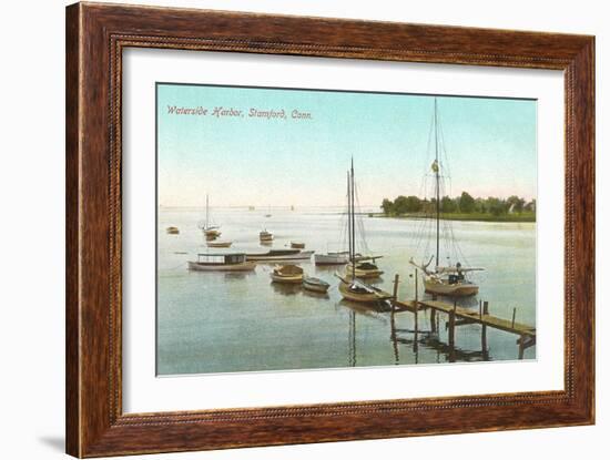 Waterside Harbor, Stamford, Connecticut-null-Framed Art Print