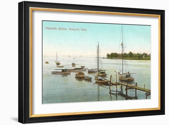 Waterside Harbor, Stamford, Connecticut-null-Framed Art Print