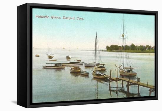 Waterside Harbor, Stamford, Connecticut-null-Framed Stretched Canvas