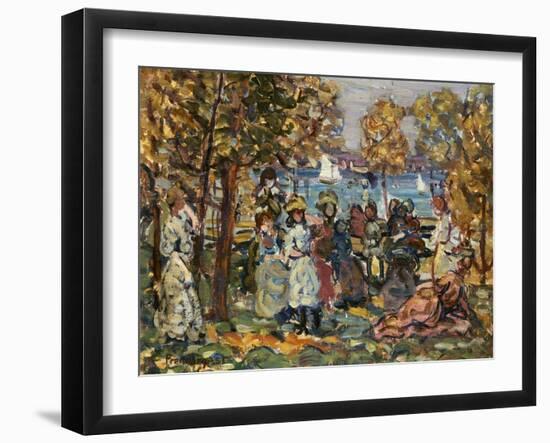 Waterside Park Scene by Maurice Brazil Prendergast-Geoffrey Clements-Framed Giclee Print