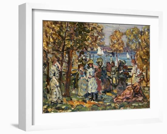 Waterside Park Scene by Maurice Brazil Prendergast-Geoffrey Clements-Framed Giclee Print