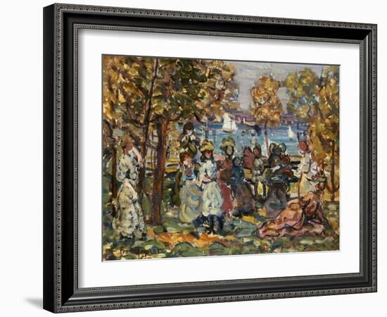 Waterside Park Scene by Maurice Brazil Prendergast-Geoffrey Clements-Framed Giclee Print