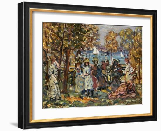 Waterside Park Scene by Maurice Brazil Prendergast-Geoffrey Clements-Framed Giclee Print