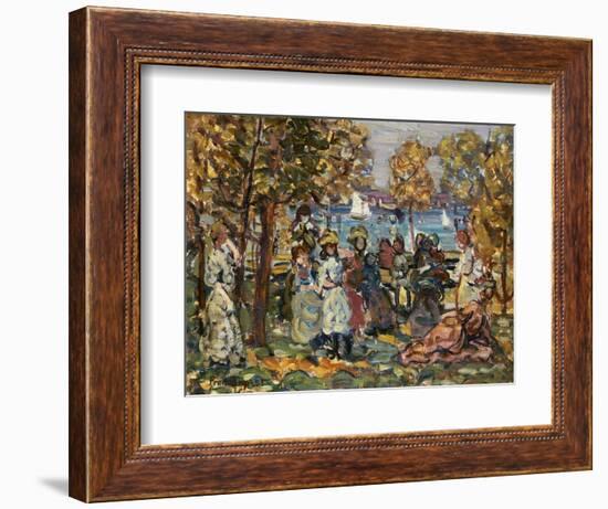 Waterside Park Scene by Maurice Brazil Prendergast-Geoffrey Clements-Framed Giclee Print