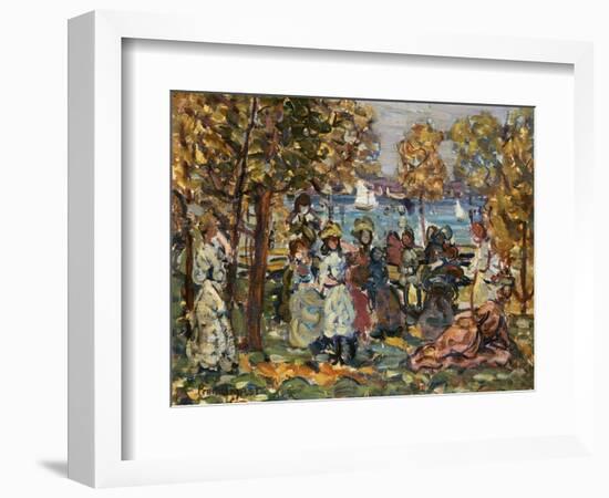 Waterside Park Scene by Maurice Brazil Prendergast-Geoffrey Clements-Framed Giclee Print