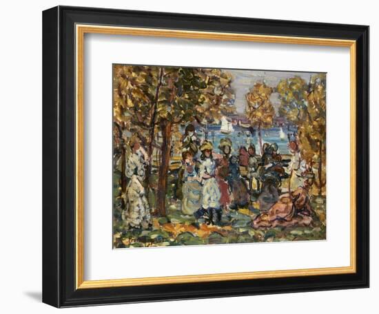 Waterside Park Scene by Maurice Brazil Prendergast-Geoffrey Clements-Framed Giclee Print