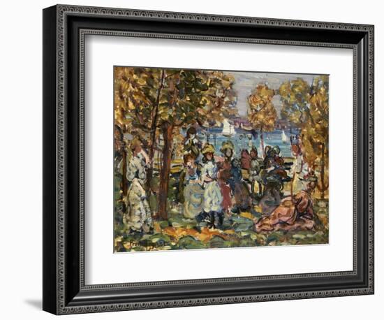 Waterside Park Scene by Maurice Brazil Prendergast-Geoffrey Clements-Framed Premium Giclee Print