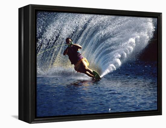 Waterskier with Water Spray-null-Framed Premier Image Canvas