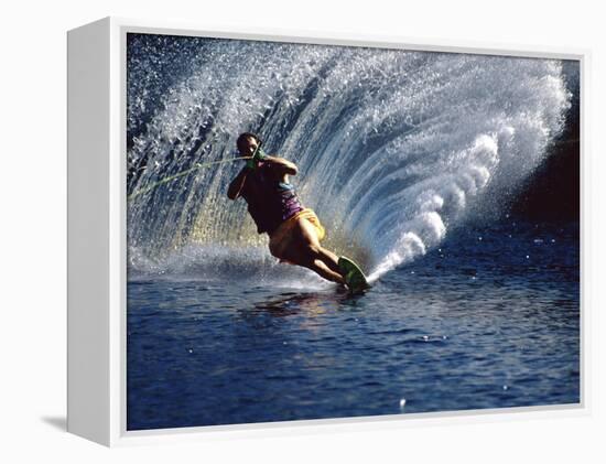 Waterskier with Water Spray-null-Framed Premier Image Canvas