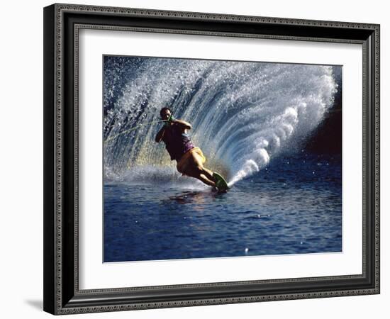 Waterskier with Water Spray-null-Framed Photographic Print