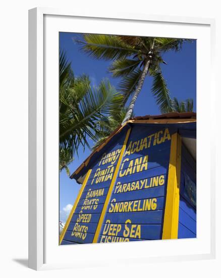 Watersports Hut, Bavaro Beach, Punta Cana, Dominican Republic, West Indies, Caribbean, Central Amer-Frank Fell-Framed Photographic Print