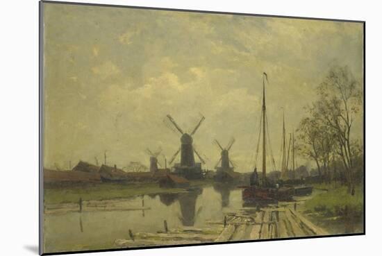 Waterway Near the Baarsjes, Amsterdam-Jan Hillebrand Wijsmuller-Mounted Art Print