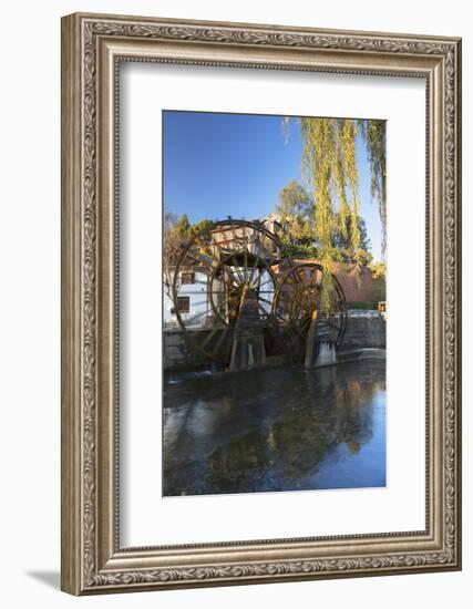 Waterwheels, Lijiang, UNESCO World Heritage Site, Yunnan, China, Asia-Ian Trower-Framed Photographic Print