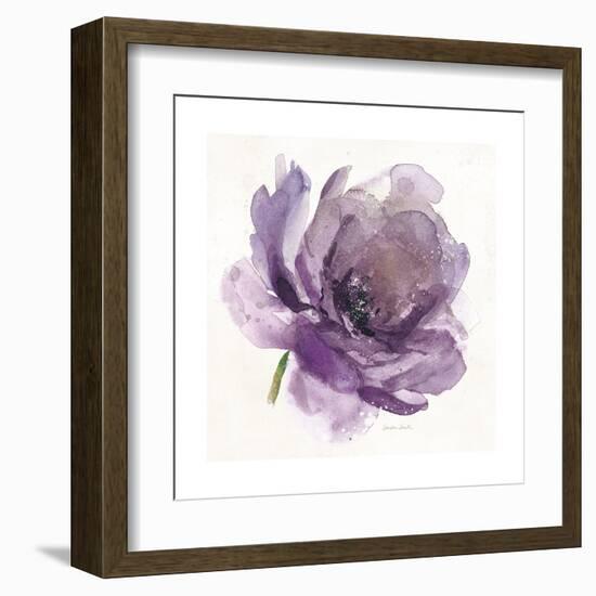 Watery Plum Bloom 1-Sandra Smith-Framed Art Print