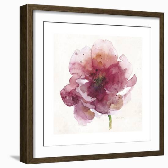 Watery Red Bloom 2-Sandra Smith-Framed Art Print