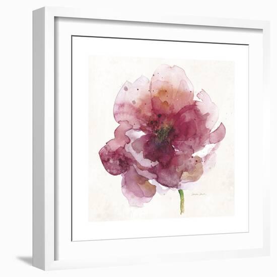 Watery Red Bloom 2-Sandra Smith-Framed Art Print