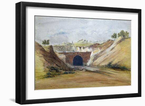 Watford Tunnel, C.1836 (W/C)-John Cooke Bourne-Framed Giclee Print