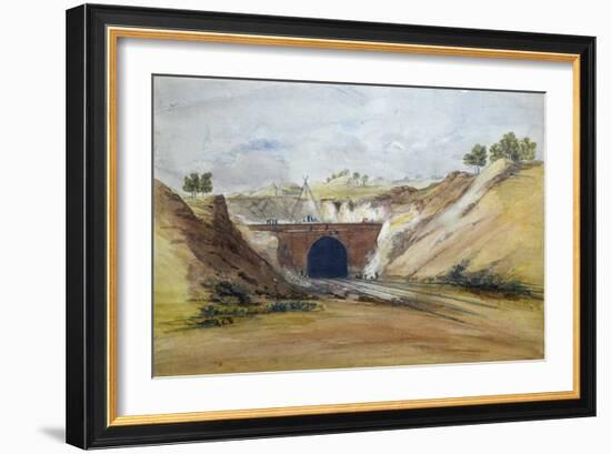 Watford Tunnel, C.1836 (W/C)-John Cooke Bourne-Framed Giclee Print
