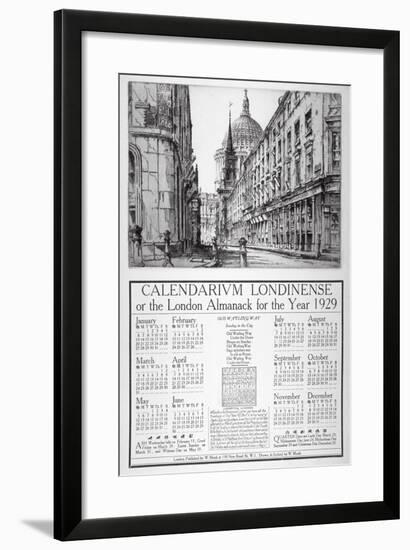 Watling Street, City of London, 1928-William Monk-Framed Giclee Print