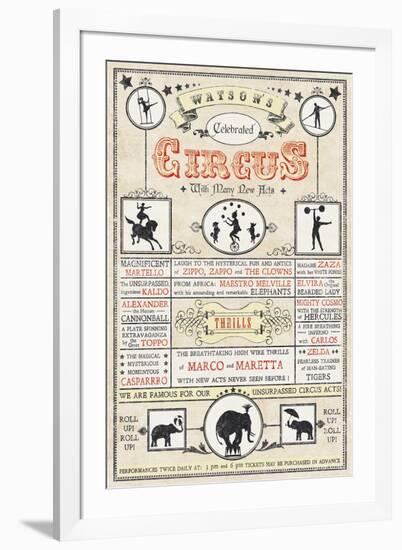 Watson's Circus-The Vintage Collection -Framed Giclee Print