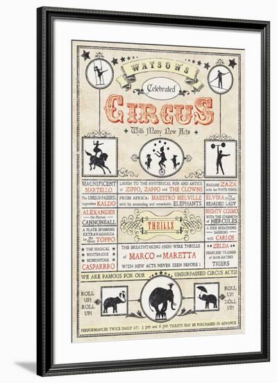 Watson's Circus-The Vintage Collection -Framed Giclee Print