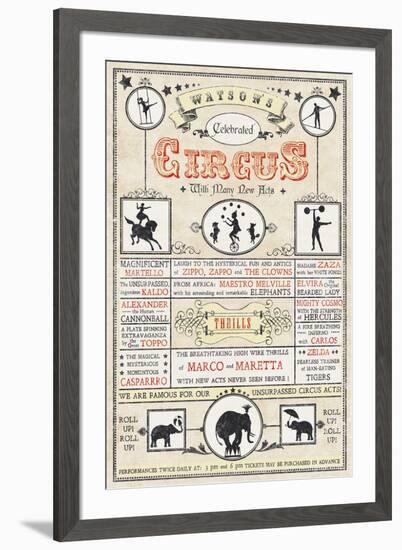 Watson's Circus-The Vintage Collection -Framed Giclee Print