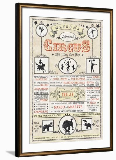 Watson's Circus-The Vintage Collection -Framed Giclee Print