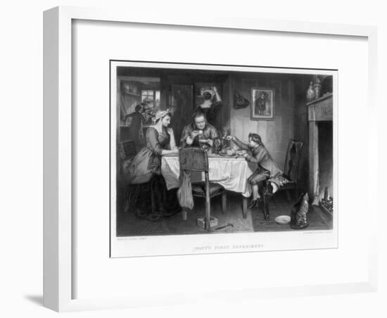 Watt's First Experiment, 18th Century-Herbert Bourne-Framed Giclee Print