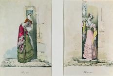 Woman Entering and Leaving an Abortion Clinic, Engraved by Godefroy Engelmann-Wattier-Framed Giclee Print