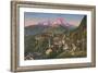 Watzmann Mountain in Berchtesgaden, Germany. Postcard Sent in 1913-German photographer-Framed Giclee Print