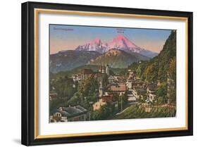 Watzmann Mountain in Berchtesgaden, Germany. Postcard Sent in 1913-German photographer-Framed Giclee Print