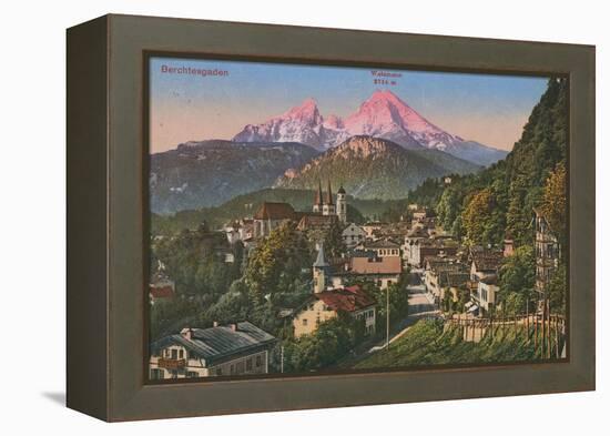 Watzmann Mountain in Berchtesgaden, Germany. Postcard Sent in 1913-German photographer-Framed Premier Image Canvas