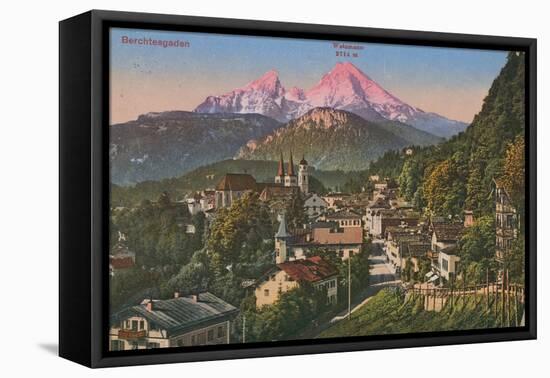 Watzmann Mountain in Berchtesgaden, Germany. Postcard Sent in 1913-German photographer-Framed Premier Image Canvas