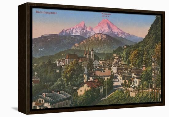 Watzmann Mountain in Berchtesgaden, Germany. Postcard Sent in 1913-German photographer-Framed Premier Image Canvas