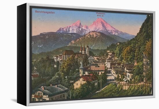 Watzmann Mountain in Berchtesgaden, Germany. Postcard Sent in 1913-German photographer-Framed Premier Image Canvas