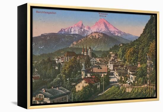 Watzmann Mountain in Berchtesgaden, Germany. Postcard Sent in 1913-German photographer-Framed Premier Image Canvas