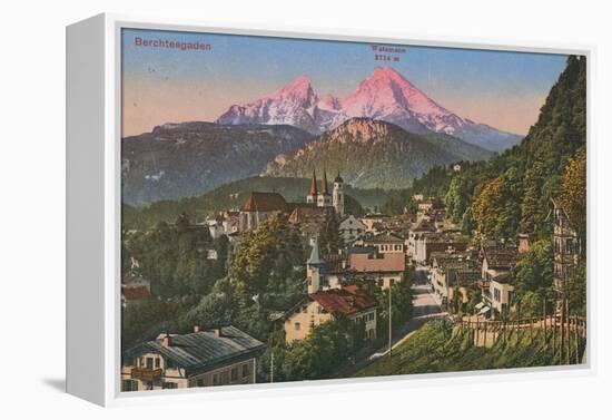 Watzmann Mountain in Berchtesgaden, Germany. Postcard Sent in 1913-German photographer-Framed Premier Image Canvas