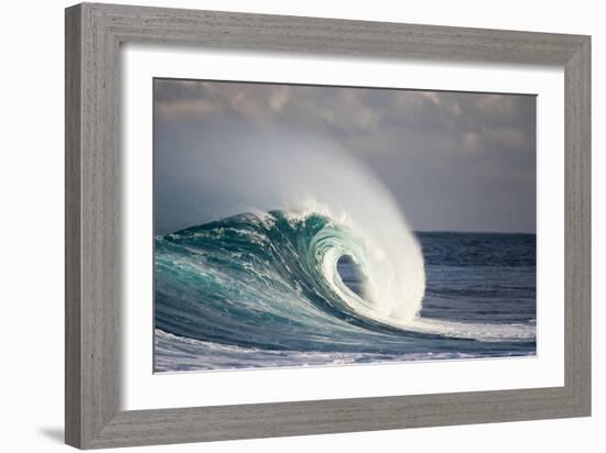 Wave Breaking in Ocean-Jefffarsai-Framed Photographic Print