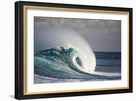 Wave Breaking in Ocean-Jefffarsai-Framed Photographic Print