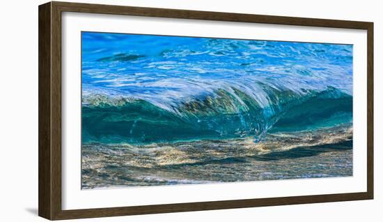 Wave breaking on the beach, Haena, Kauai, Hawaii, USA-Mark A Johnson-Framed Photographic Print