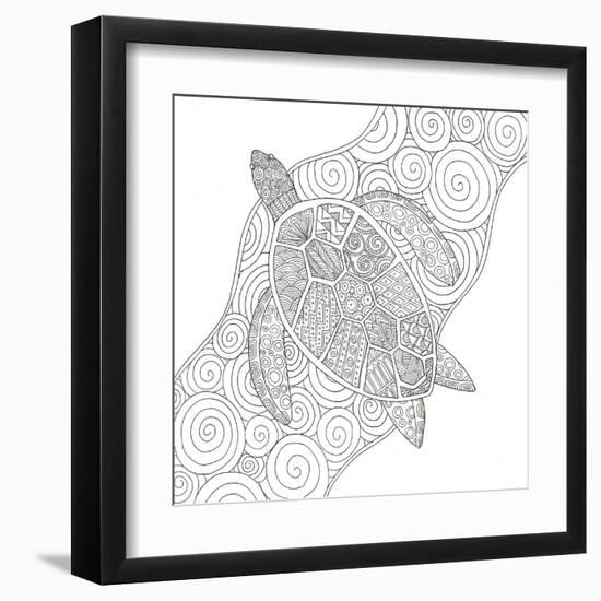 Wave Riding Turtle-Pam Varacek-Framed Art Print