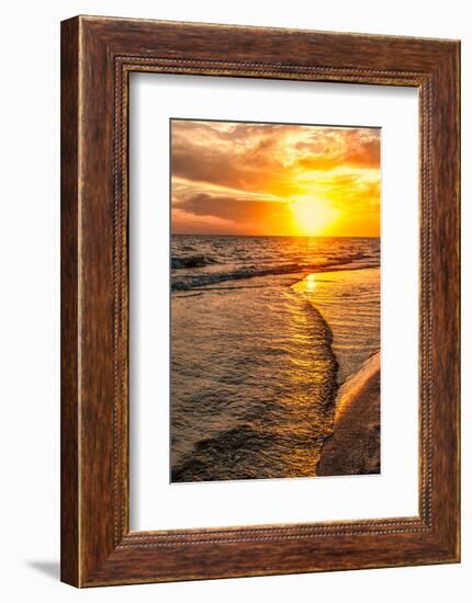 Wave to Sunset-Mary Lou Johnson-Framed Art Print