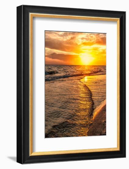 Wave to Sunset-Mary Lou Johnson-Framed Art Print