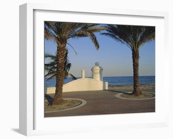 Wave Wall Promenade, Fort Lauderdale, Florida, USA-Fraser Hall-Framed Photographic Print