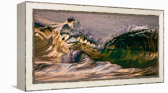 Wave Warp-Wave breaking on the beach, Kirra, Queensland, Australia-Mark A Johnson-Framed Premier Image Canvas