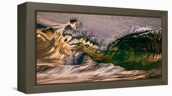 Wave Warp-Wave breaking on the beach, Kirra, Queensland, Australia-Mark A Johnson-Framed Premier Image Canvas