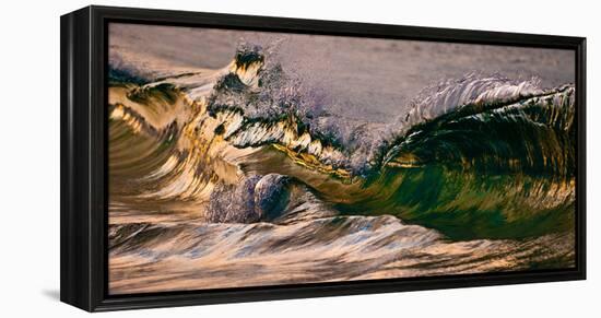 Wave Warp-Wave breaking on the beach, Kirra, Queensland, Australia-Mark A Johnson-Framed Premier Image Canvas