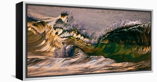 Wave Warp-Wave breaking on the beach, Kirra, Queensland, Australia-Mark A Johnson-Framed Premier Image Canvas