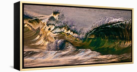 Wave Warp-Wave breaking on the beach, Kirra, Queensland, Australia-Mark A Johnson-Framed Premier Image Canvas