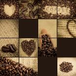 Artistic Collage Of Coffee Beans-Wavebreak Media Ltd-Framed Premium Giclee Print